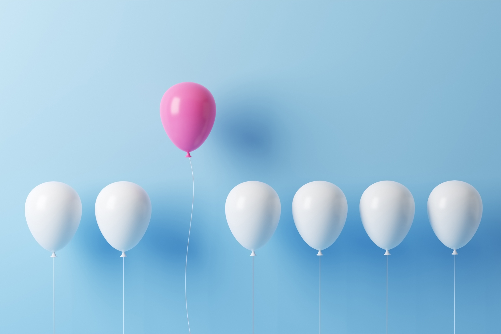 Standing out from crowd, leadership, individuality and difference concept